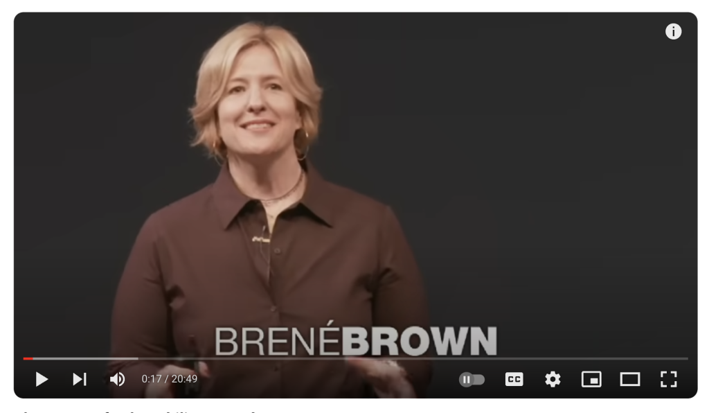 brene brown ted talk example of storytelling in presentations