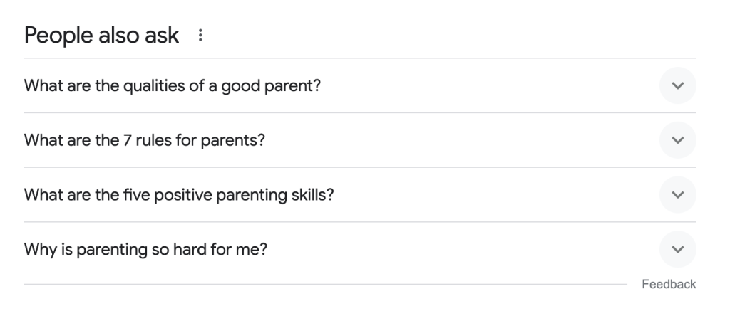 people also ask seo example 